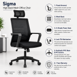 Sigma High Back Black Chair